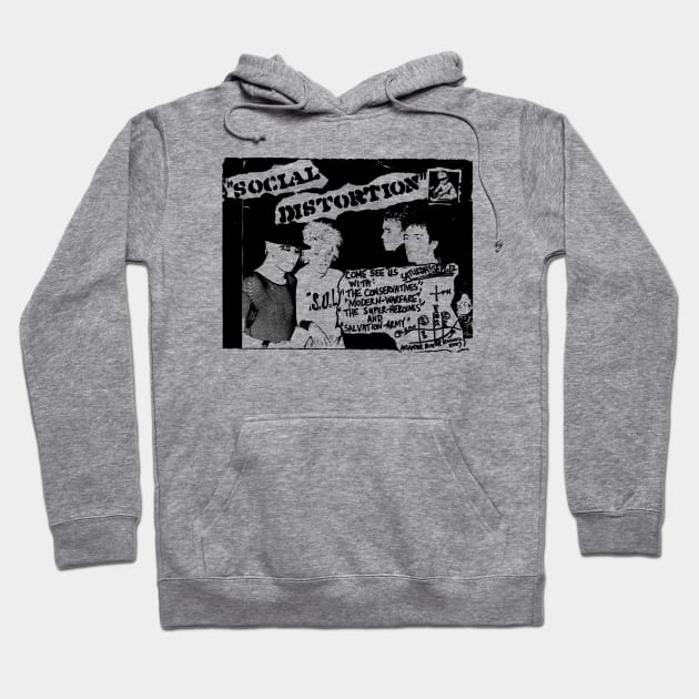 Social Distortion Punk Flyer Hoodie by Punk Flyer Archive